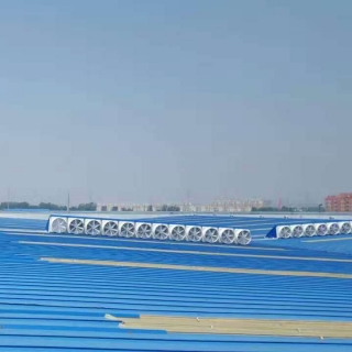 玻璃鋼風(fēng)機房頂安裝實例
